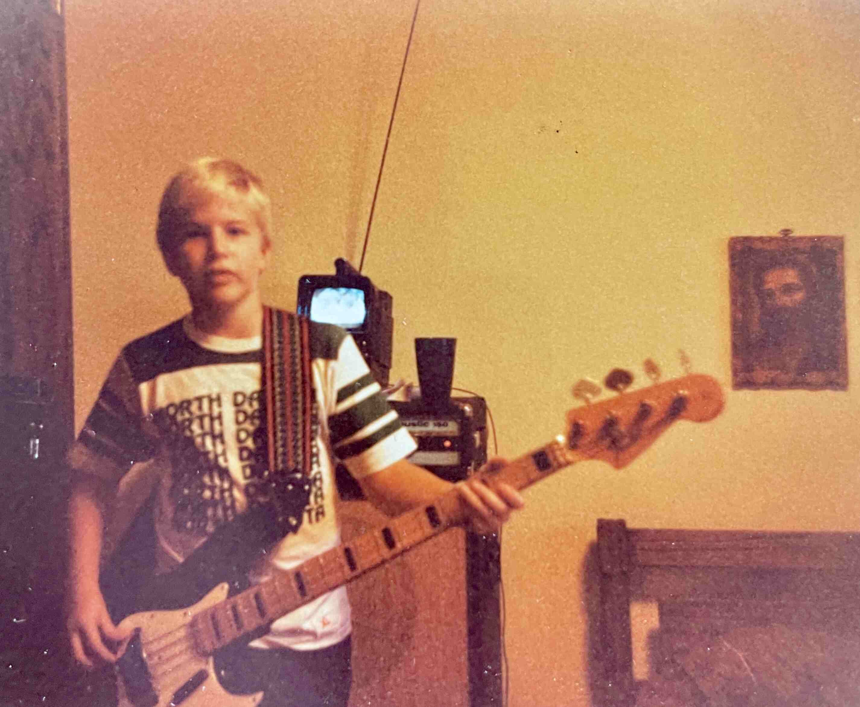 Playing bass at age 12